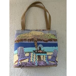 Beaded Beach Scene Purse Vacation, Cruise, Summertime